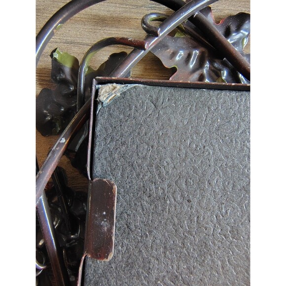 Metal Grape Vine Picture Frame 4" X 6" Leaves Grapes Italian Style Wine Winery - Picture 7 of 7